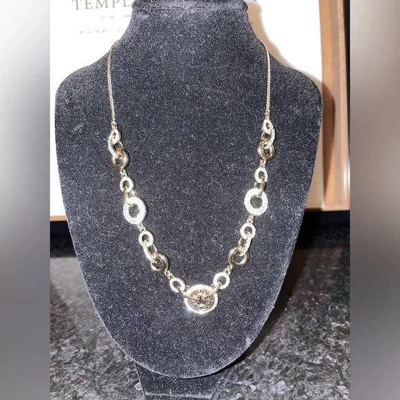 Givenchy Gold Pave Logo Necklace - Picture 3 of 6